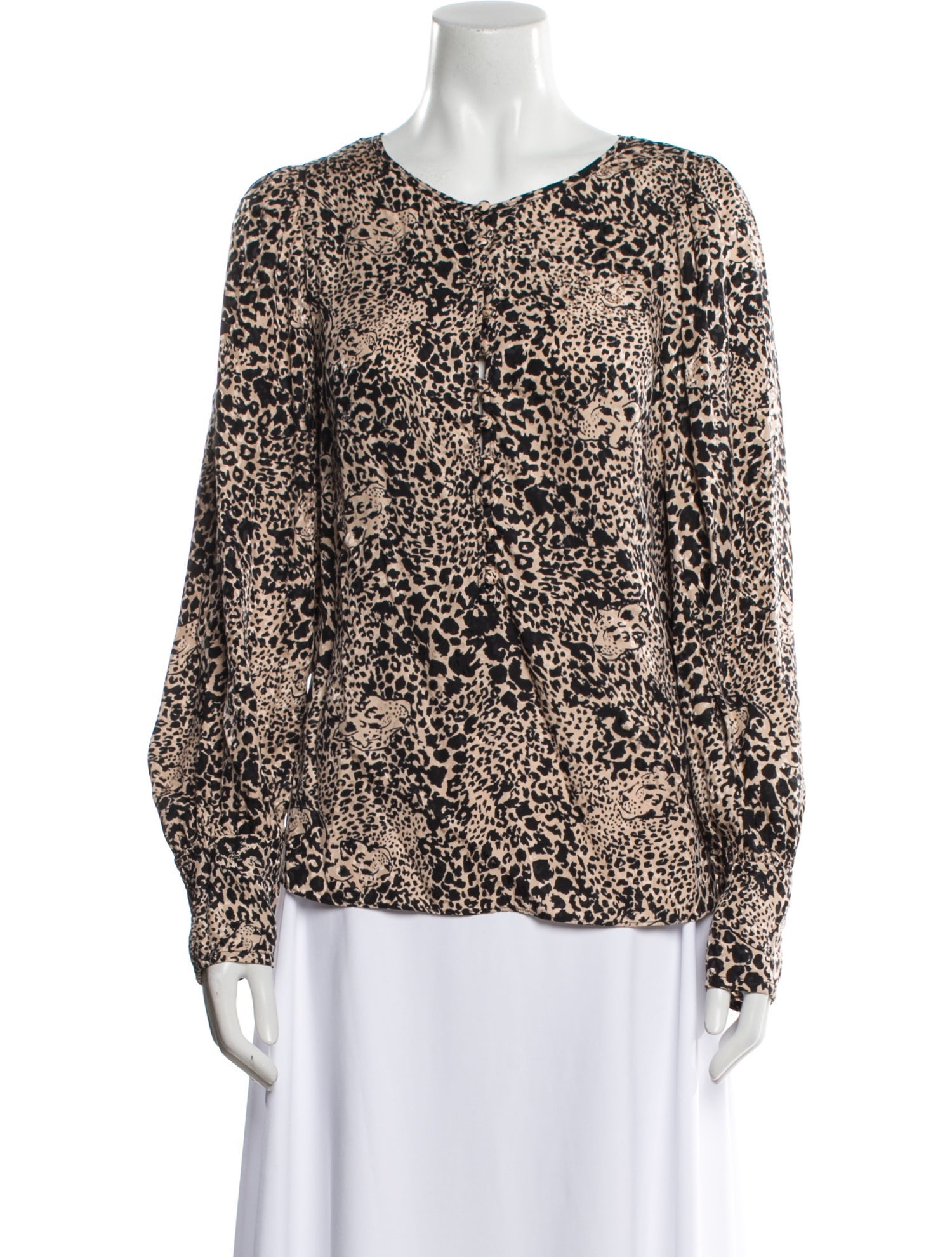 Rebecca Taylor Silk Animal Print Blouse w/ Tags