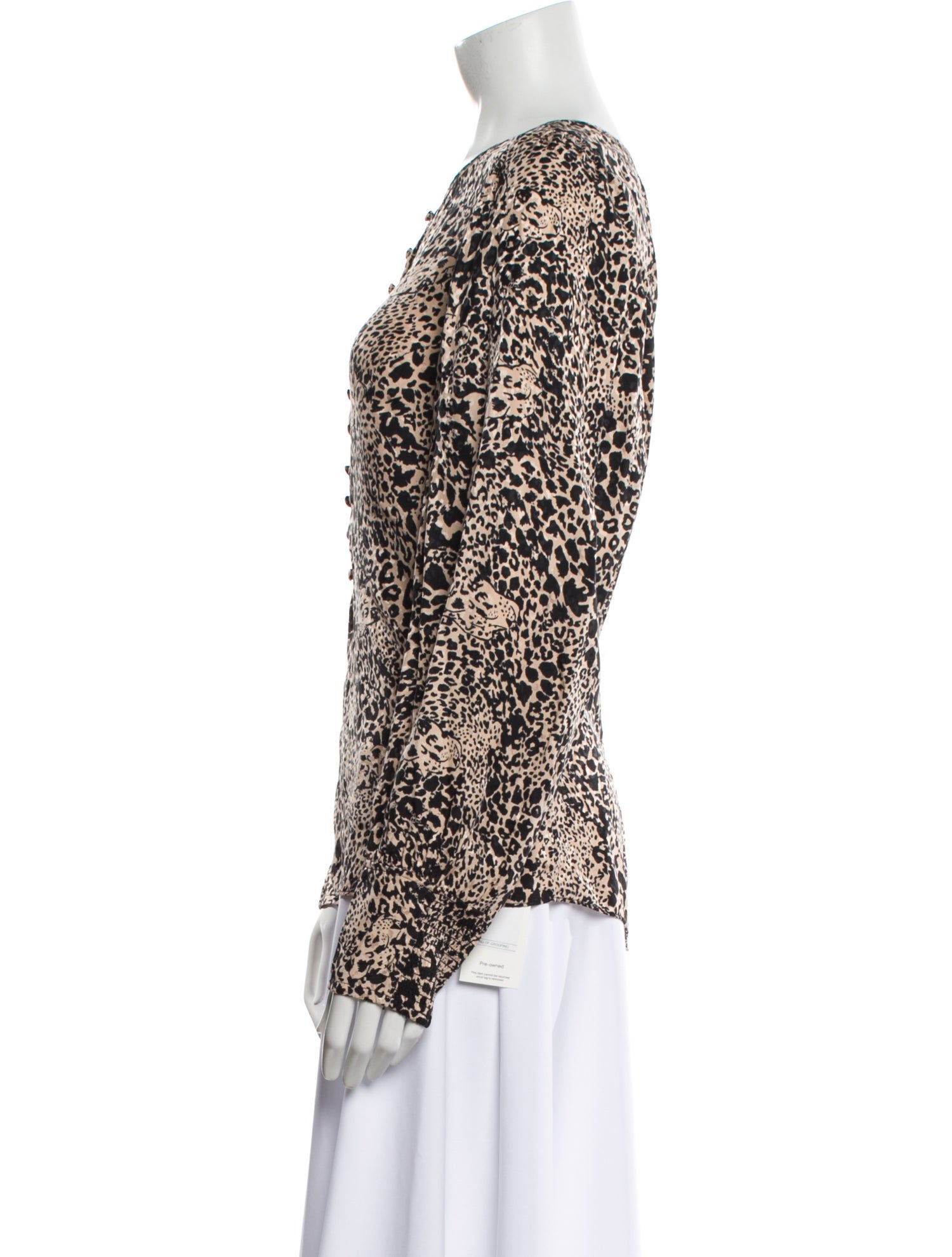 Rebecca Taylor Silk Animal Print Blouse w/ Tags