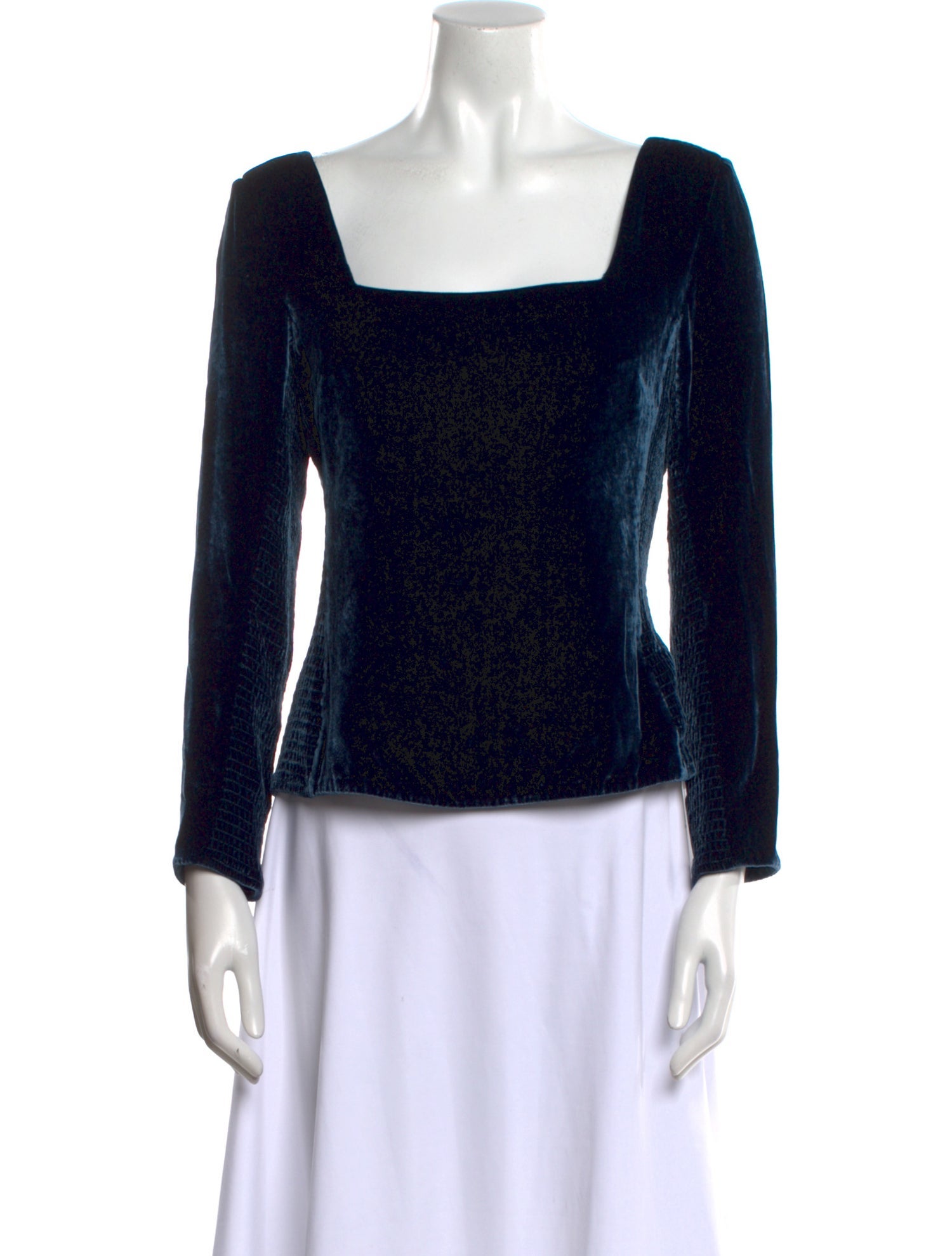 Rebecca Taylor Velvet Square Neckline Top w/ Tags