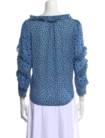 Rebecca Taylor Silk Animal Print Top