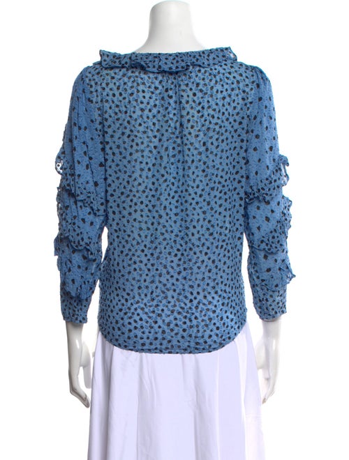 Rebecca Taylor Silk Animal Print Top