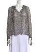 Rebecca Taylor Silk Animal Print Blouse