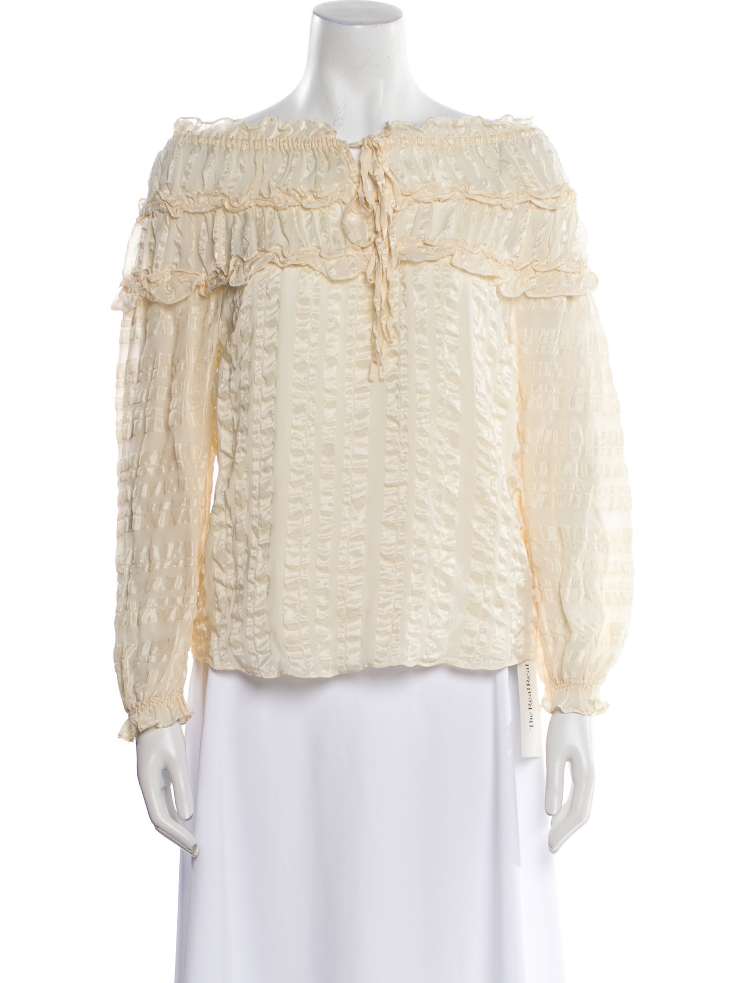 Rebecca Taylor Silk Tie Neck Blouse