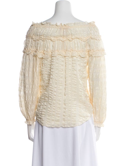 Rebecca Taylor Silk Tie Neck Blouse