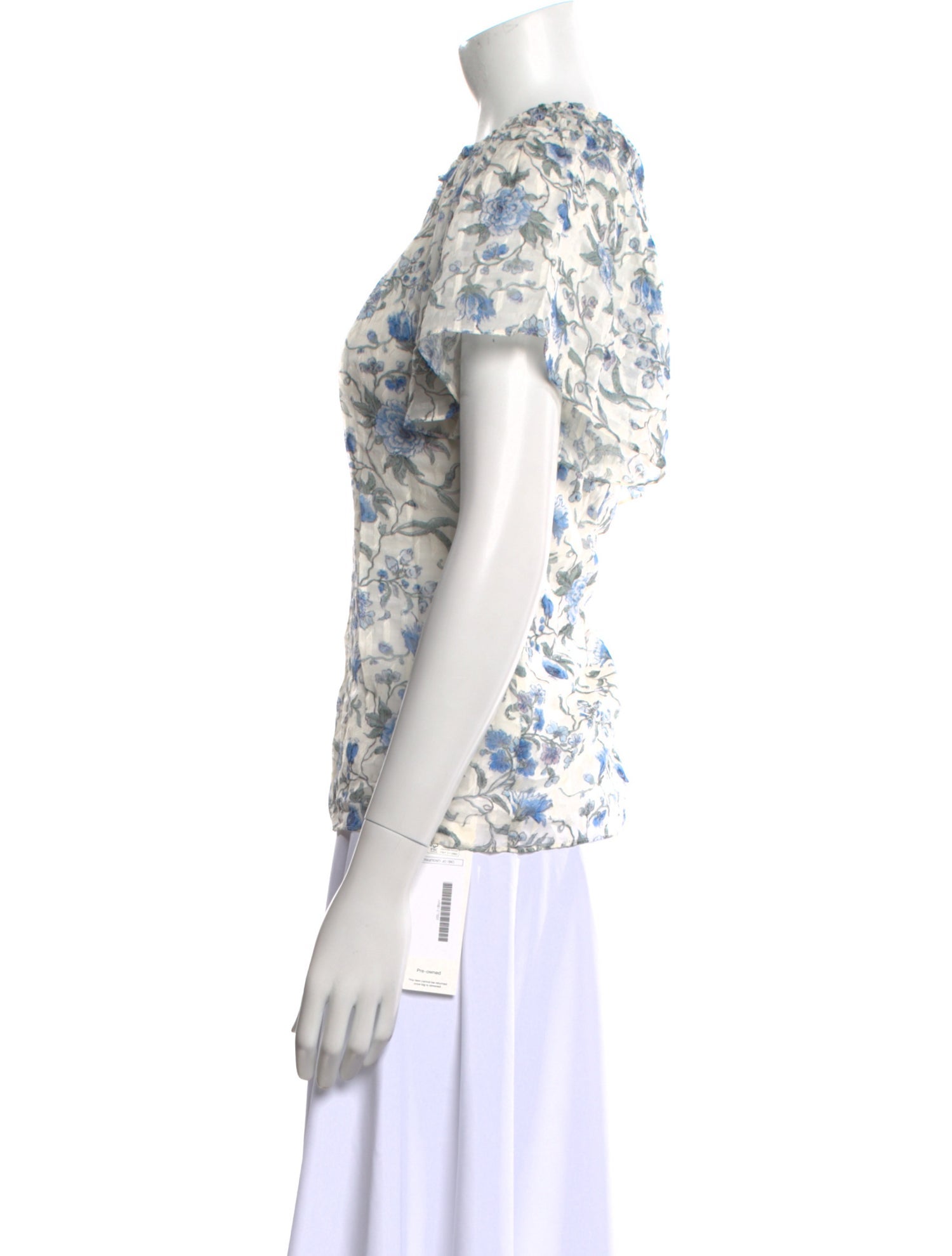 Rebecca Taylor Silk Floral Print T-Shirt