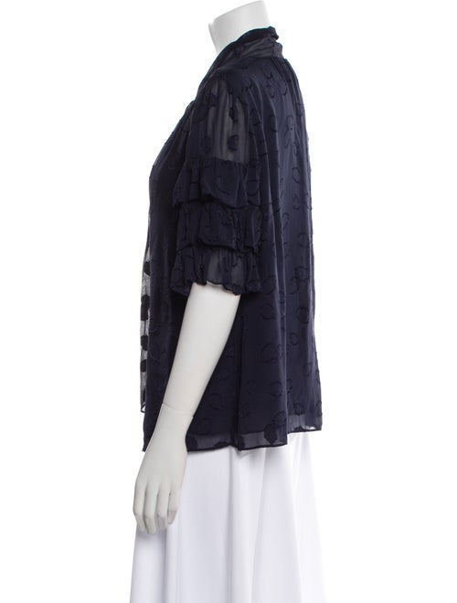 Rebecca Taylor Silk Mock Neck Blouse