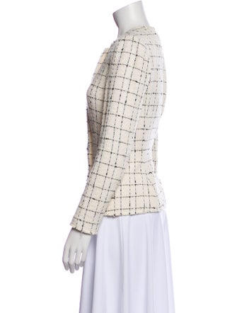 Rebecca Taylor Plaid Print Evening Jacket