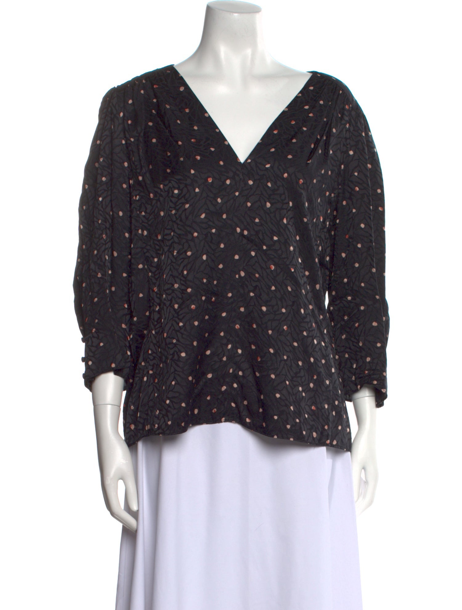 Rebecca Taylor Printed V-Neck Blouse w/ Tags