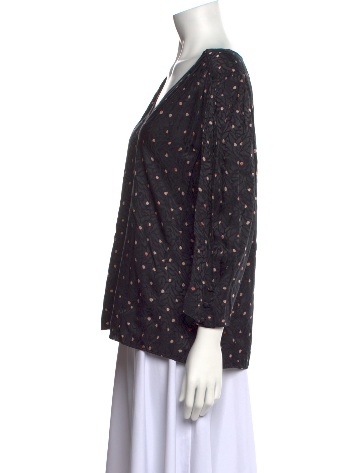 Rebecca Taylor Printed V-Neck Blouse w/ Tags