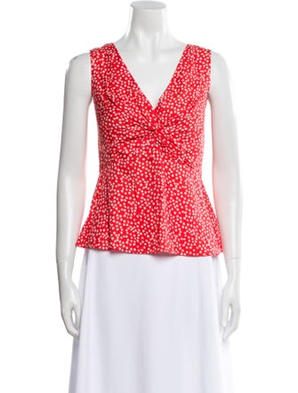 Rebecca Taylor Silk Floral Print Top