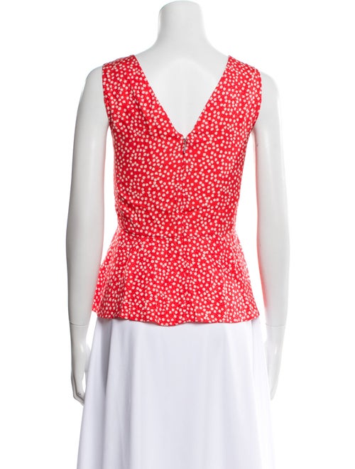 Rebecca Taylor Silk Floral Print Top