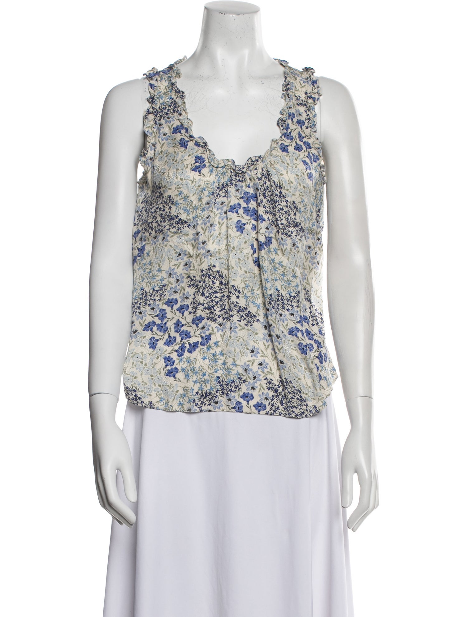 Rebecca Taylor Silk Floral Print Top
