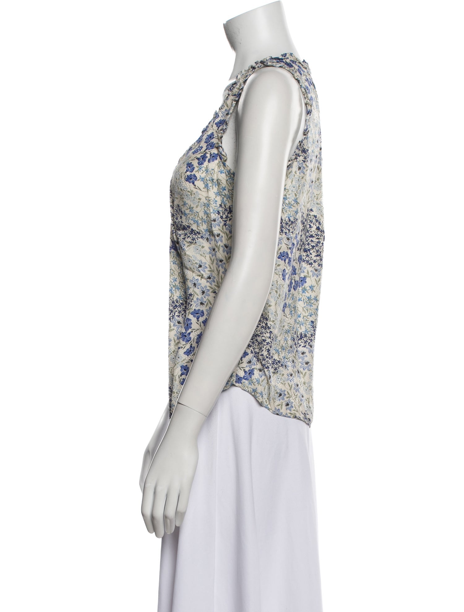 Rebecca Taylor Silk Floral Print Top