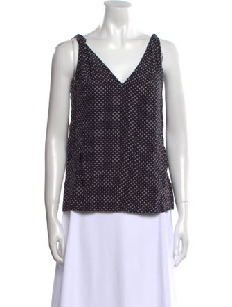 Rebecca Taylor Silk Polka Dot Print Blouse