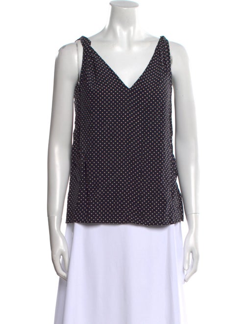 Rebecca Taylor Silk Polka Dot Print Blouse