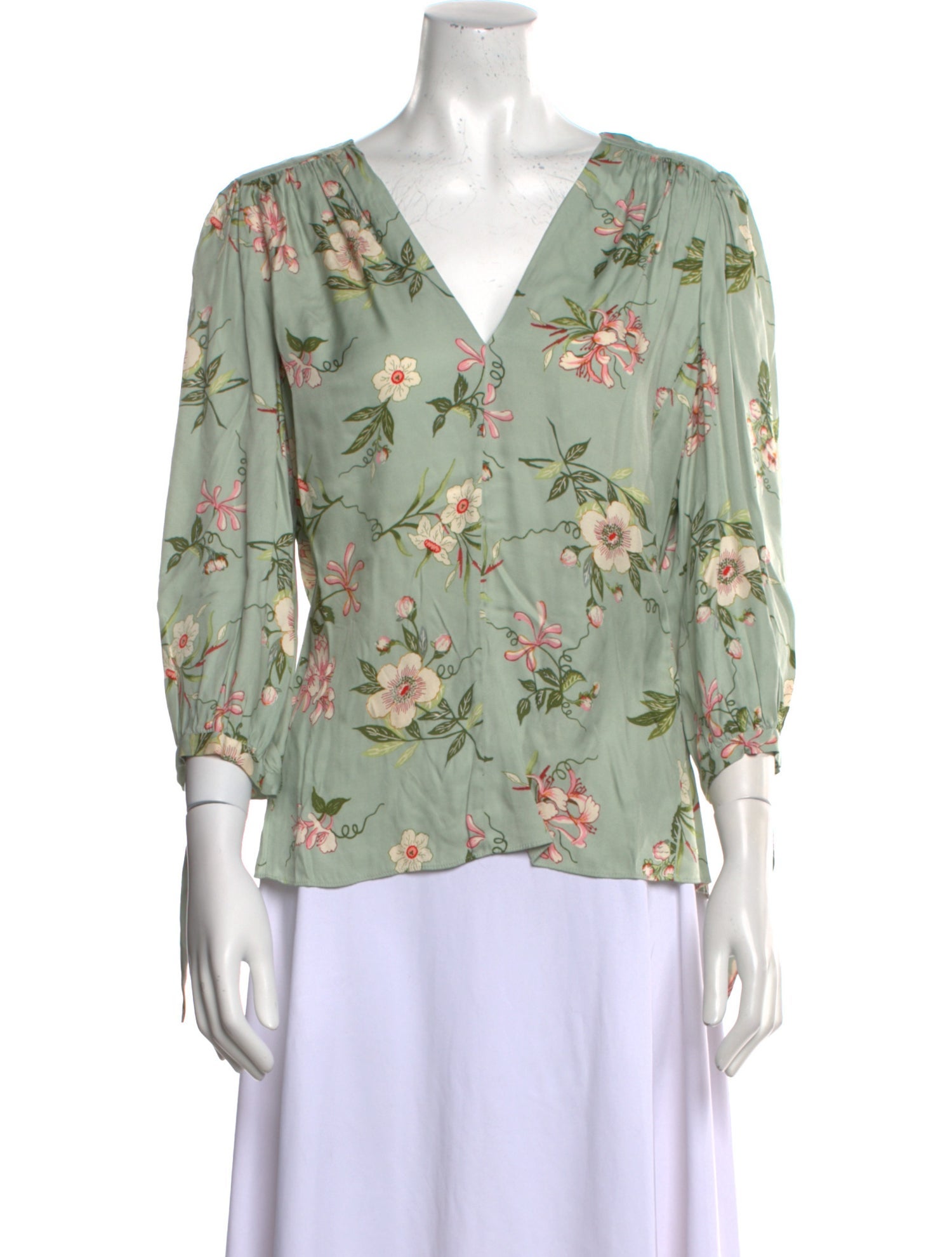 Rebecca Taylor Silk Floral Print Blouse