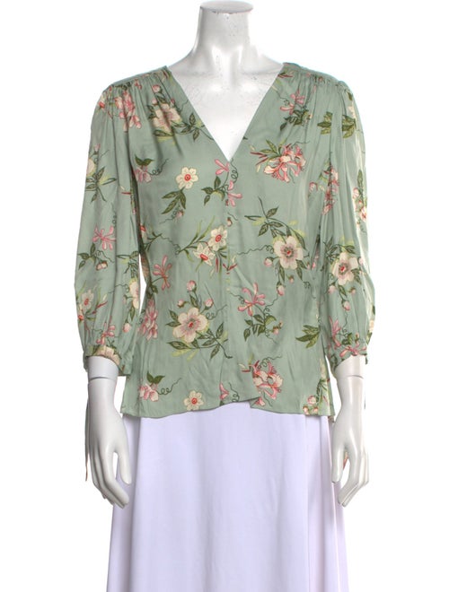 Rebecca Taylor Silk Floral Print Blouse