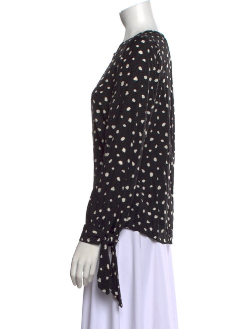 Rebecca Taylor Silk Polka Dot Print Blouse