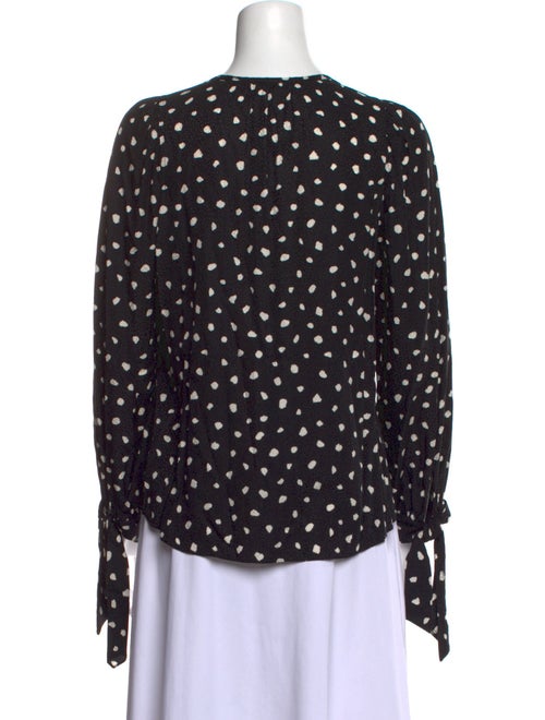 Rebecca Taylor Silk Polka Dot Print Blouse