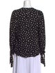 Rebecca Taylor Silk Polka Dot Print Blouse
