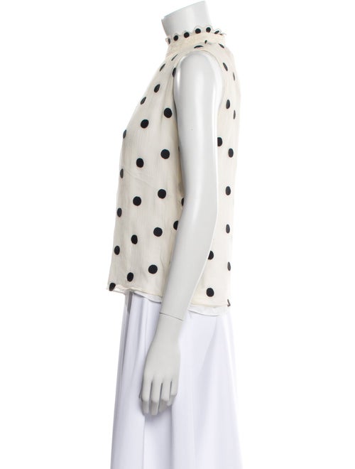 Rebecca Taylor Silk Polka Dot Print Blouse