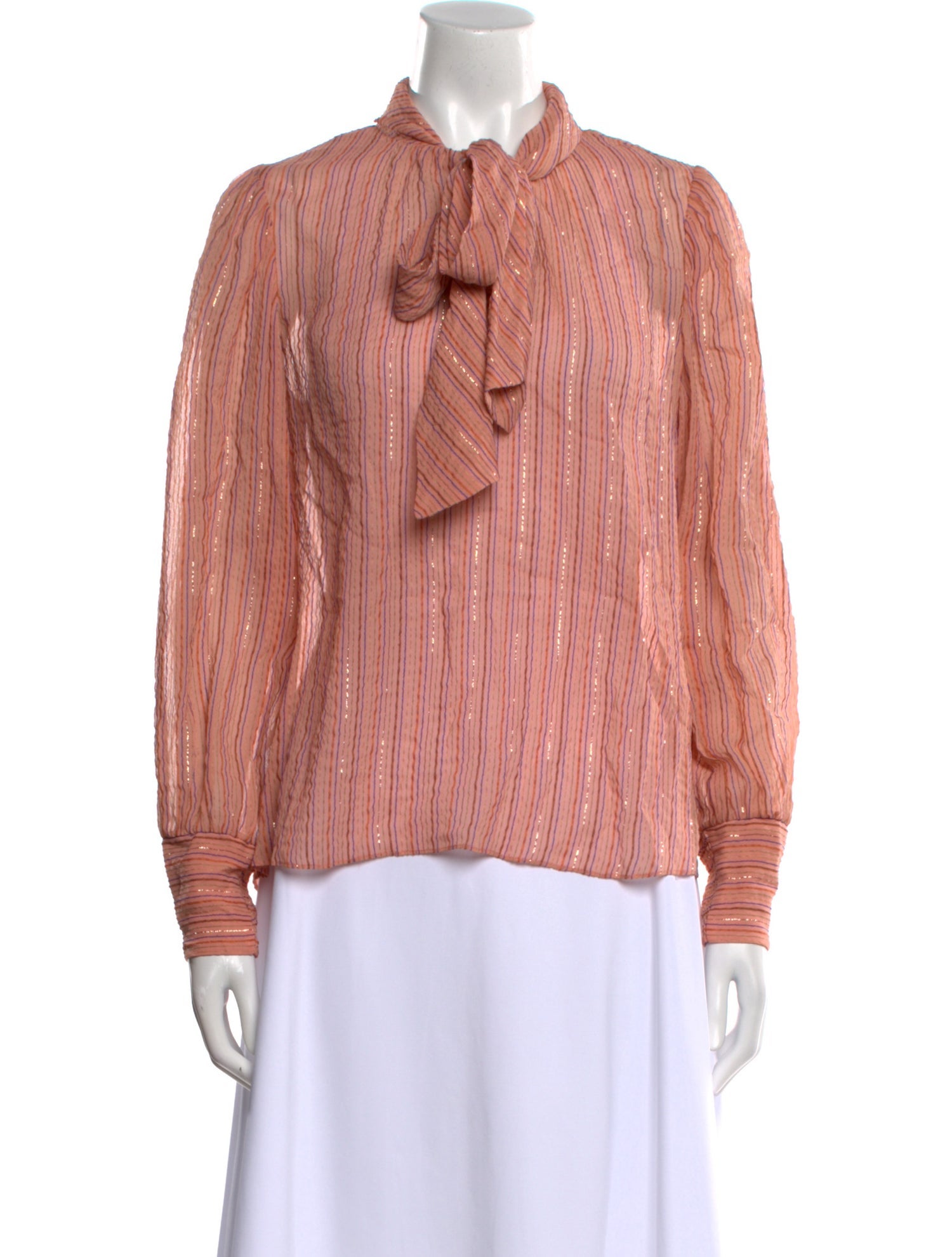 Rebecca Taylor Mock Neck Long Sleeve Blouse