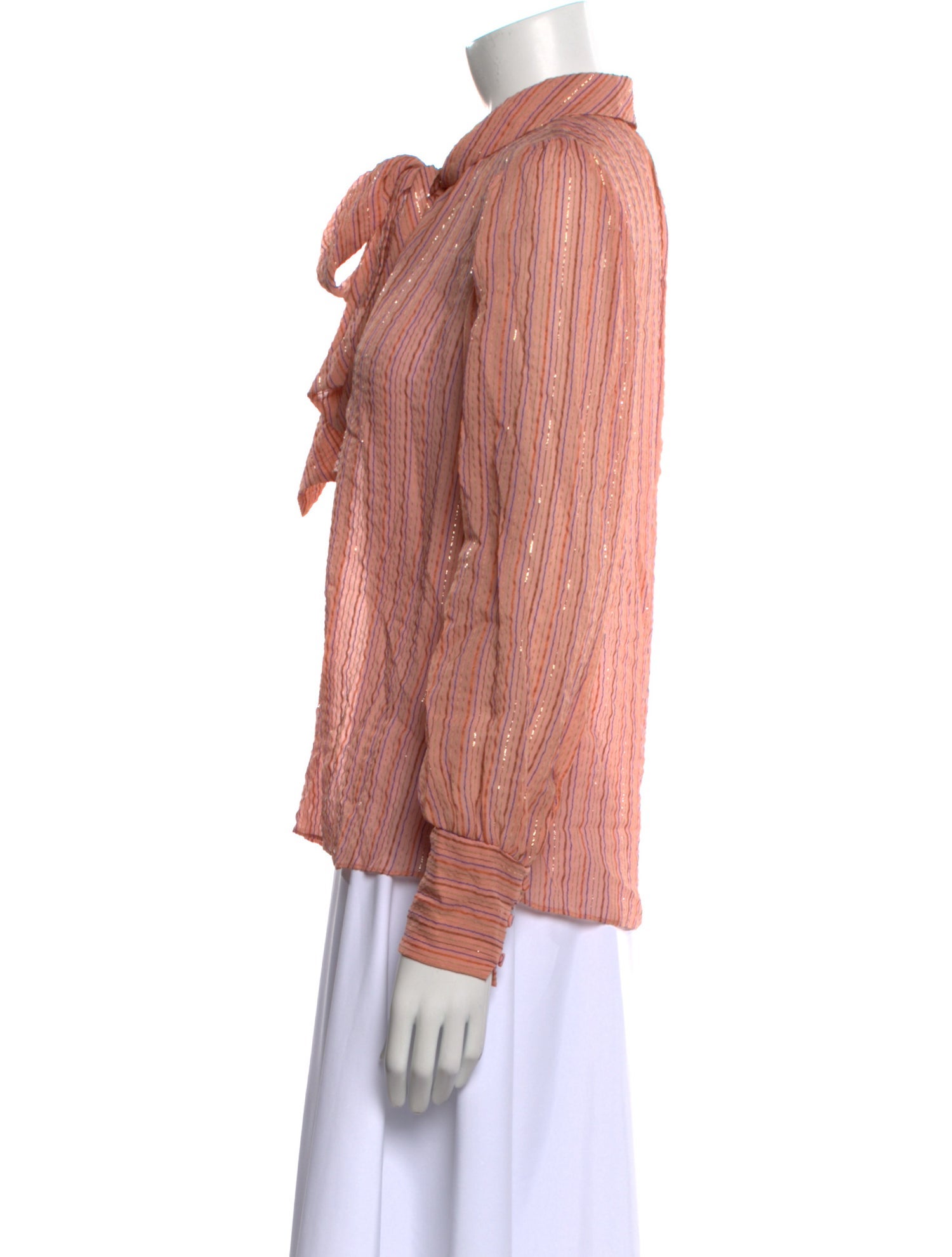 Rebecca Taylor Mock Neck Long Sleeve Blouse