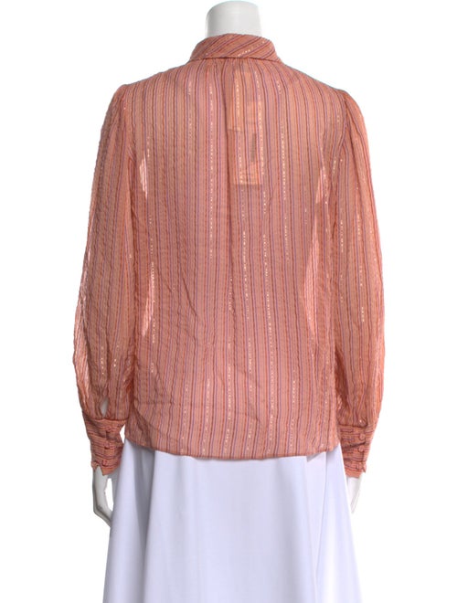 Rebecca Taylor Mock Neck Long Sleeve Blouse