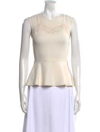 Rebecca Taylor Crew Neck Sleeveless Top