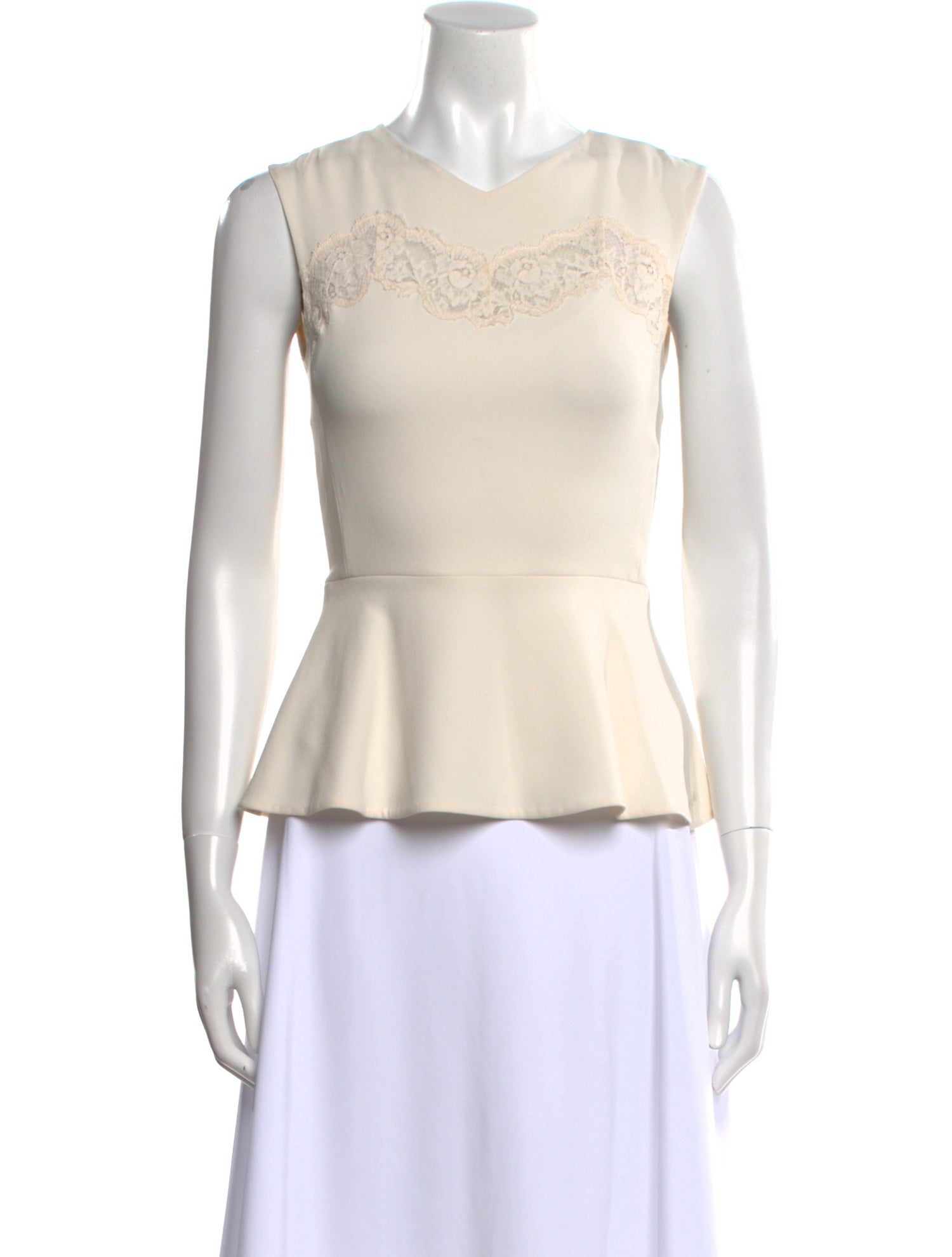 Rebecca Taylor Crew Neck Sleeveless Top