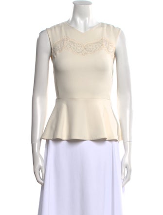 Rebecca Taylor Crew Neck Sleeveless Top