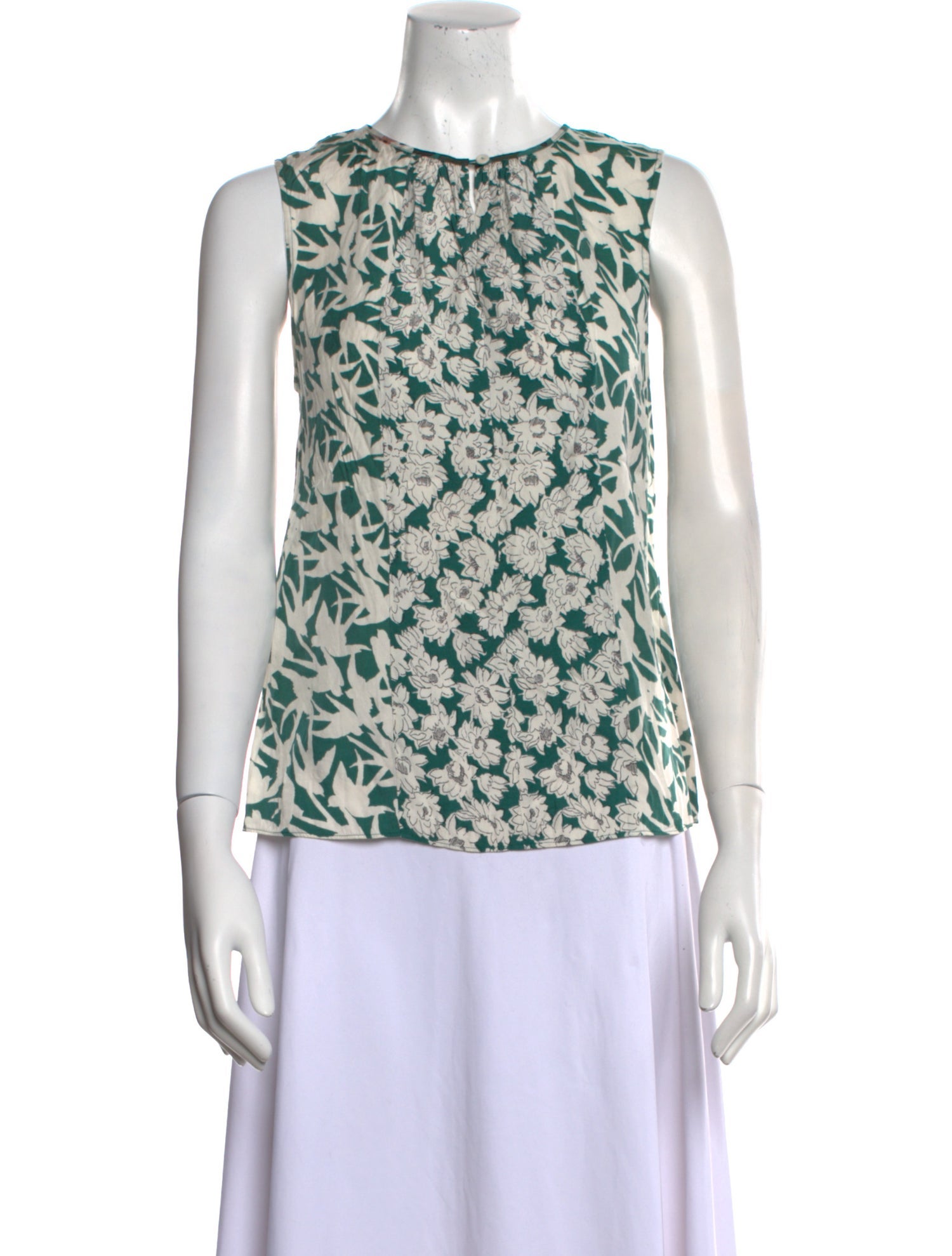 Rebecca Taylor Silk Floral Print Top