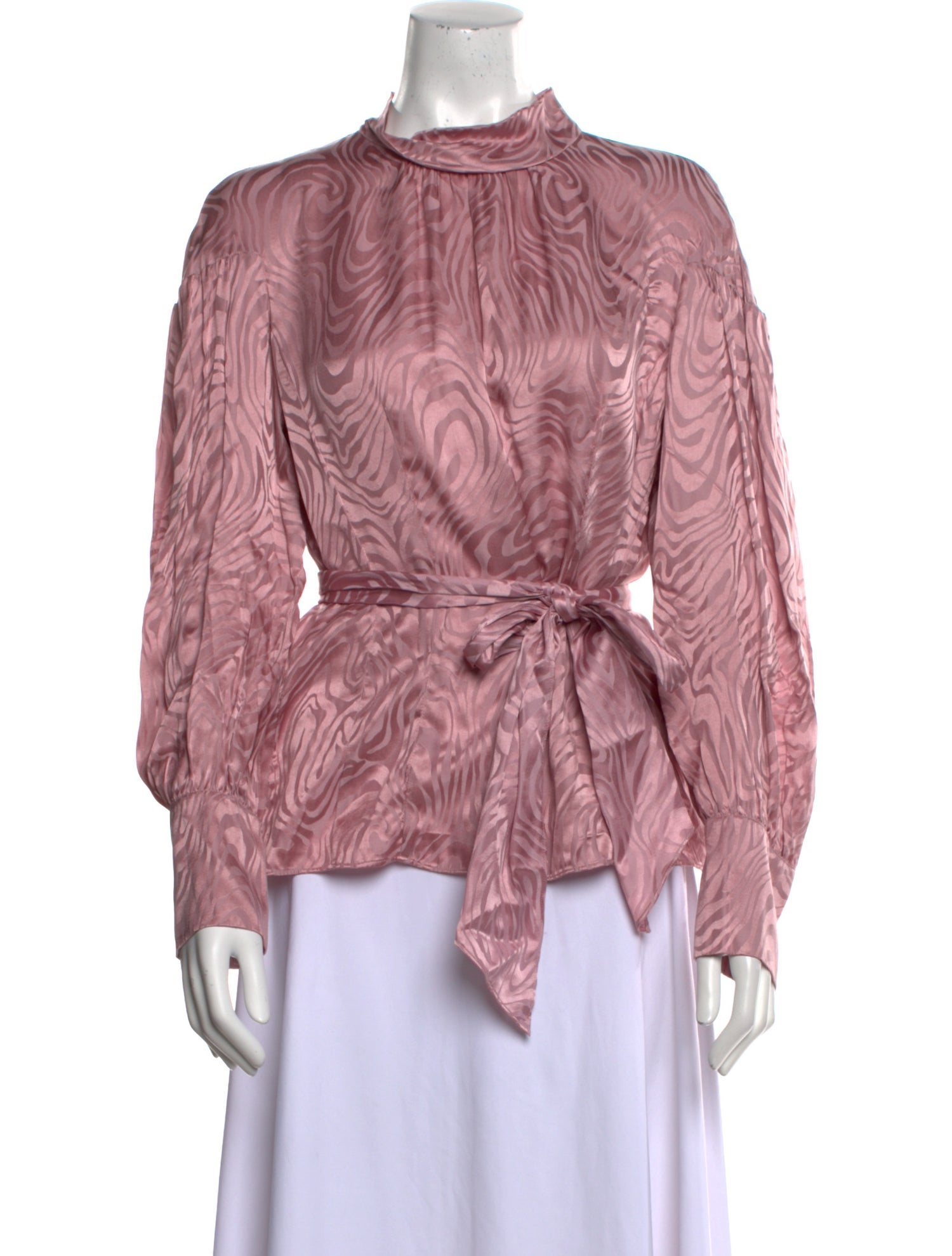 Rebecca Taylor Satin Printed Blouse