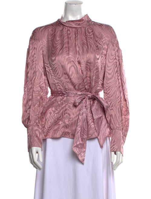 Rebecca Taylor Satin Printed Blouse