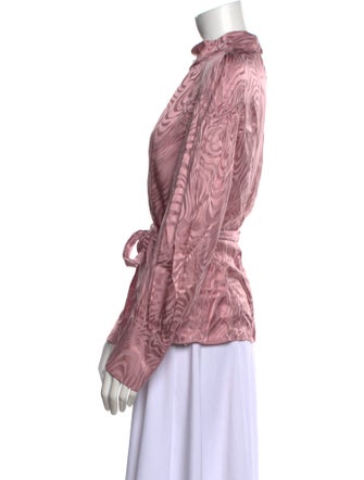 Rebecca Taylor Satin Printed Blouse