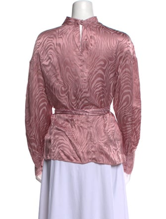 Rebecca Taylor Satin Printed Blouse