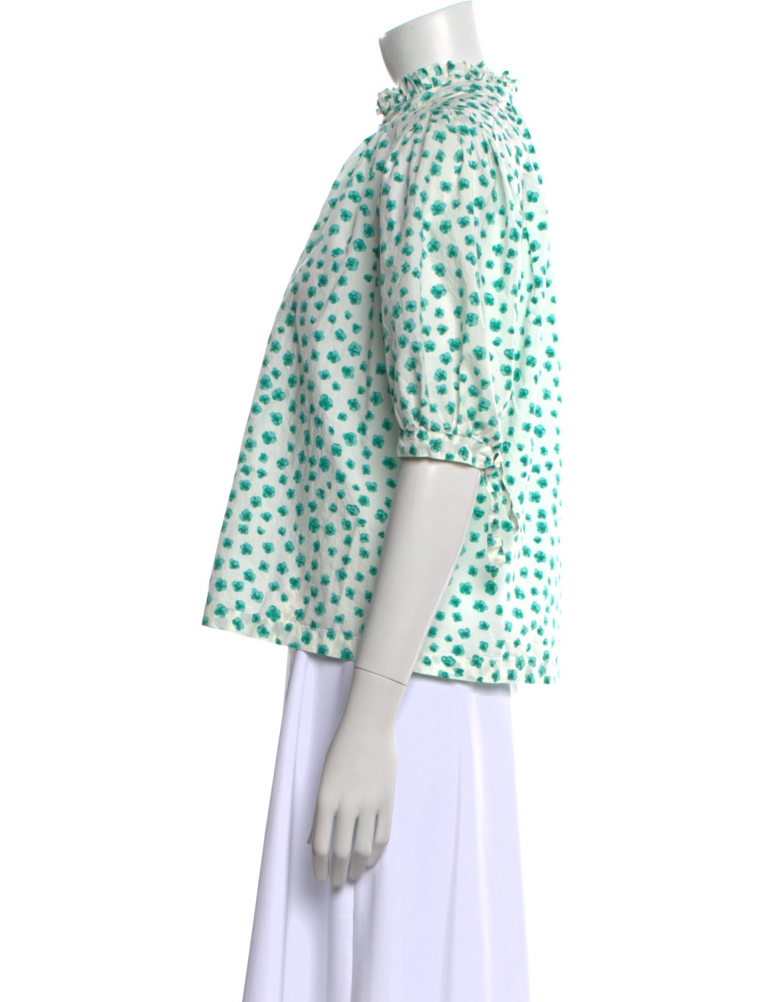 Rebecca Taylor Printed Mock Neck Blouse