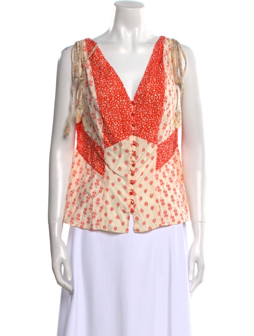 Rebecca Taylor Silk Printed Blouse