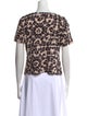 Rebecca Taylor Linen Animal Print T-Shirt