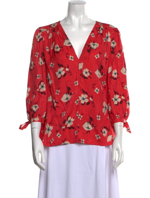 Rebecca Taylor Silk Floral Print Blouse