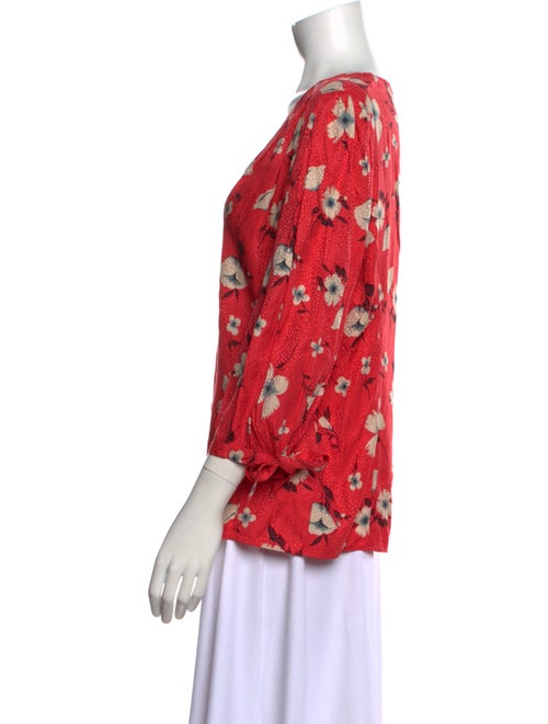 Rebecca Taylor Silk Floral Print Blouse