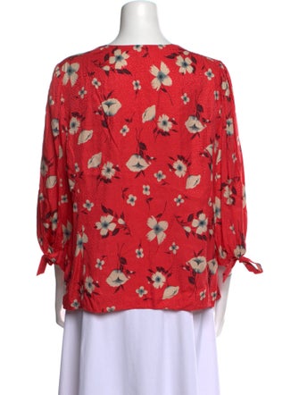 Rebecca Taylor Silk Floral Print Blouse