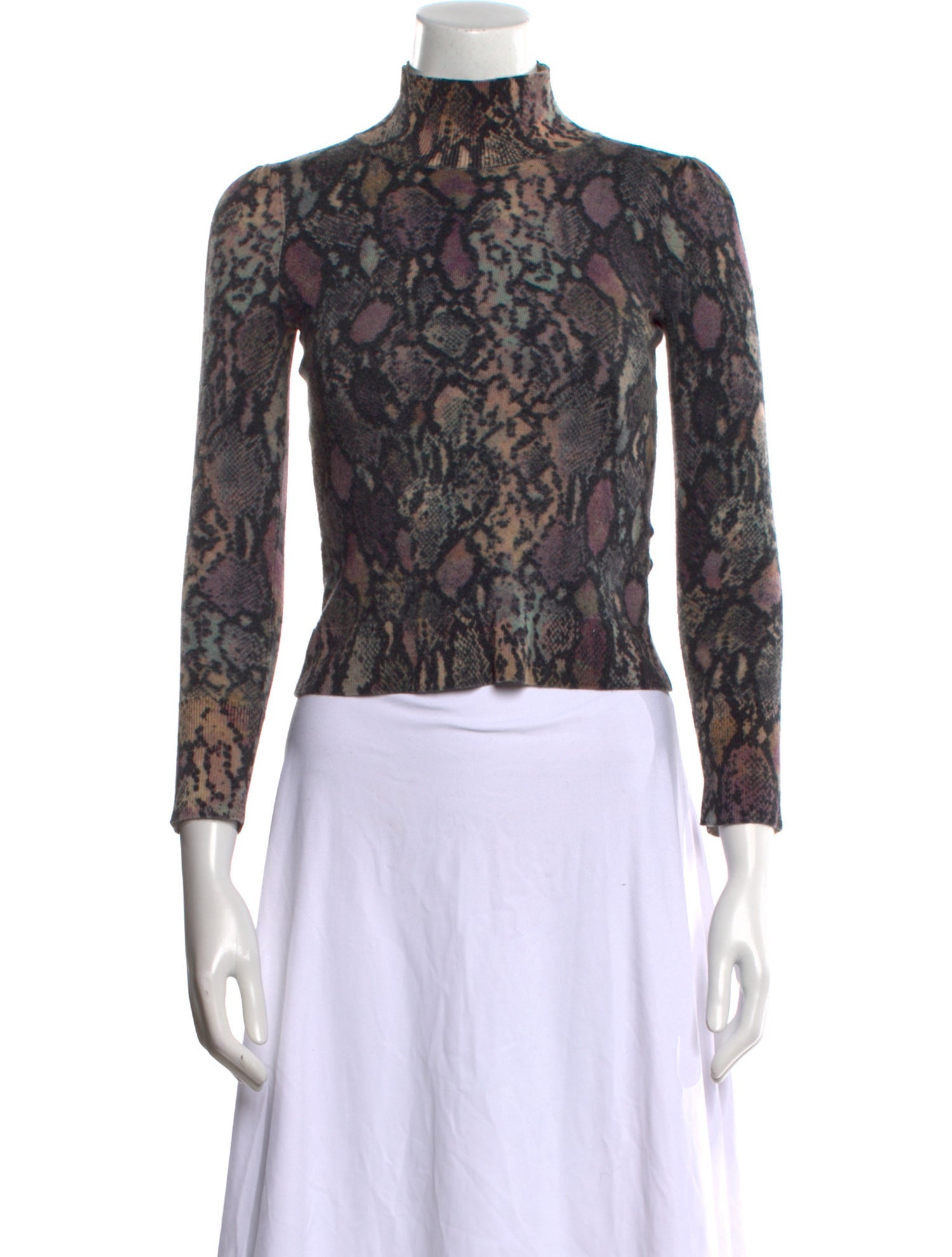 Rebecca Taylor Wool Animal Print Sweater