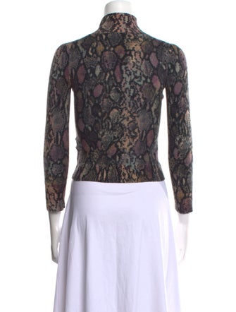 Rebecca Taylor Wool Animal Print Sweater