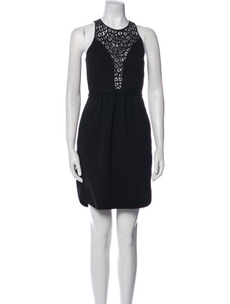 Rebecca Taylor Crew Neck Mini Dress