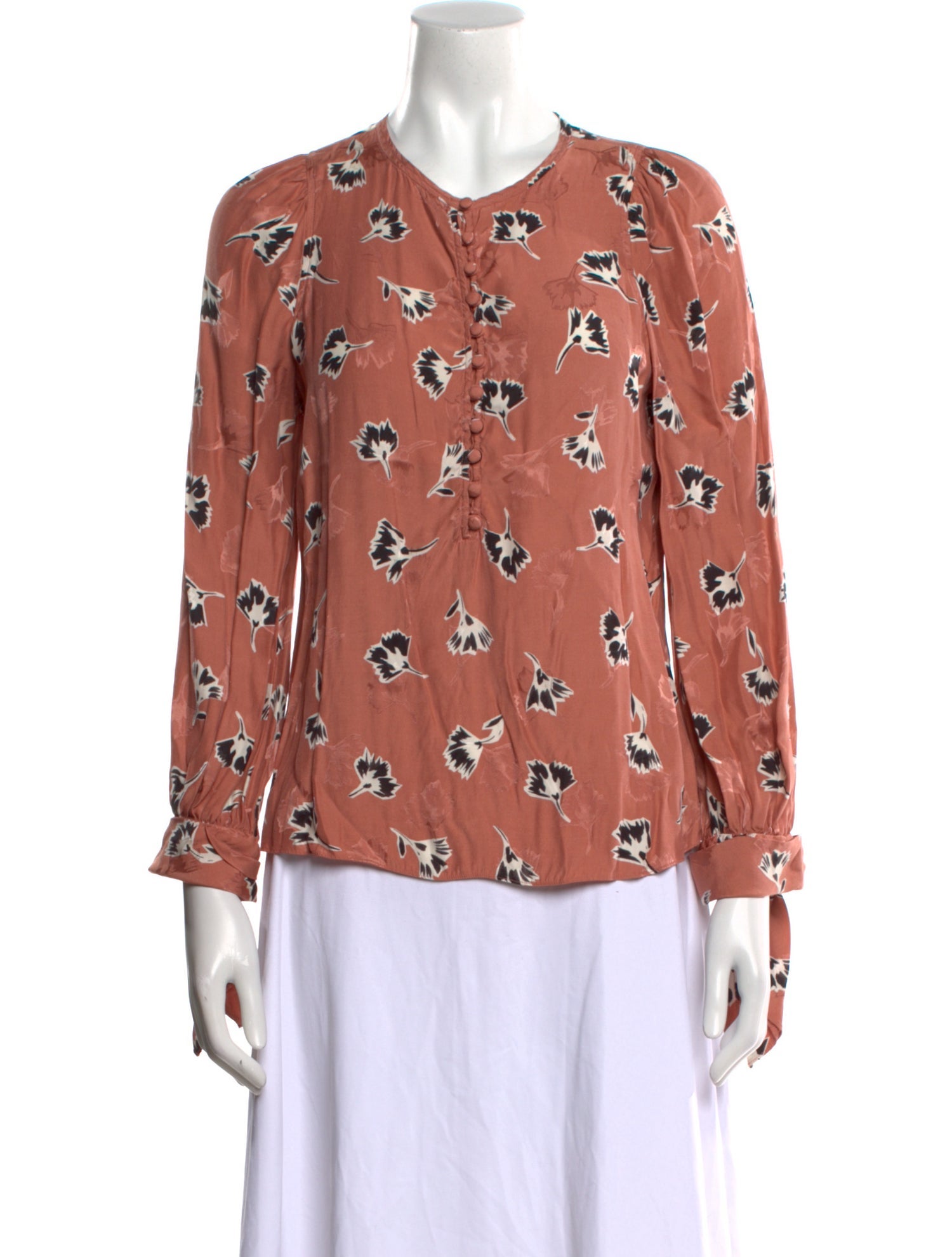 Rebecca Taylor Floral Print Crew Neck Blouse w/ Tags