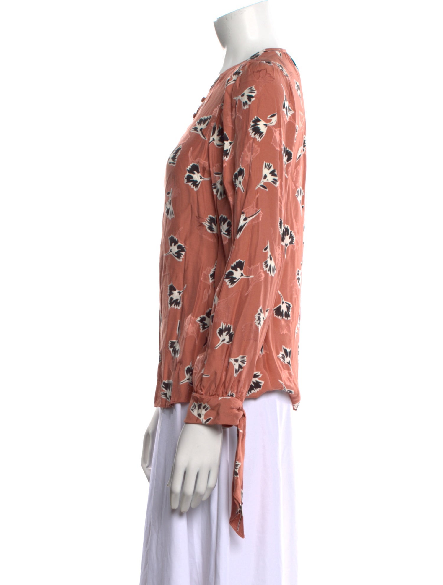 Rebecca Taylor Floral Print Crew Neck Blouse w/ Tags