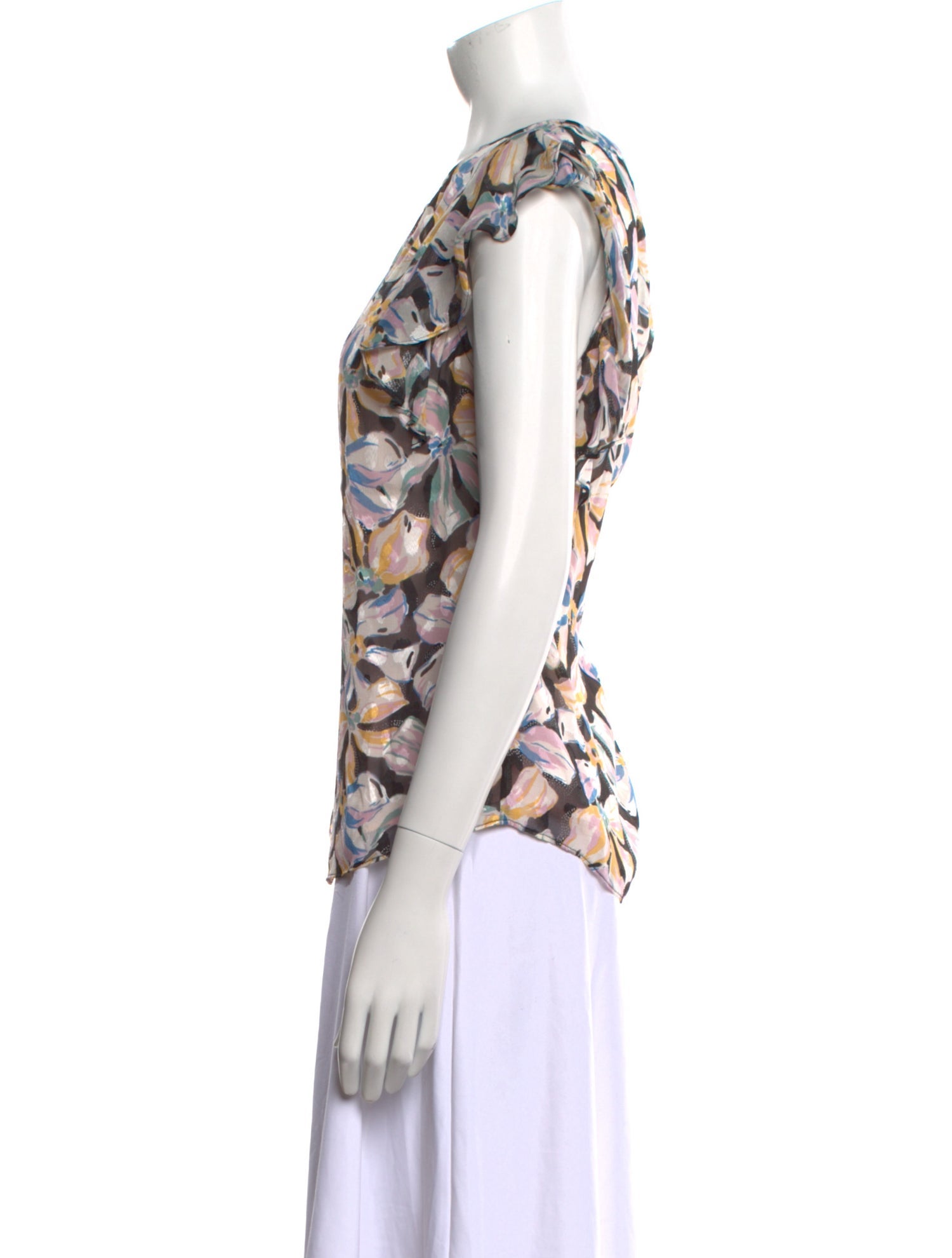 Rebecca Taylor Silk Floral Print Top w/ Tags