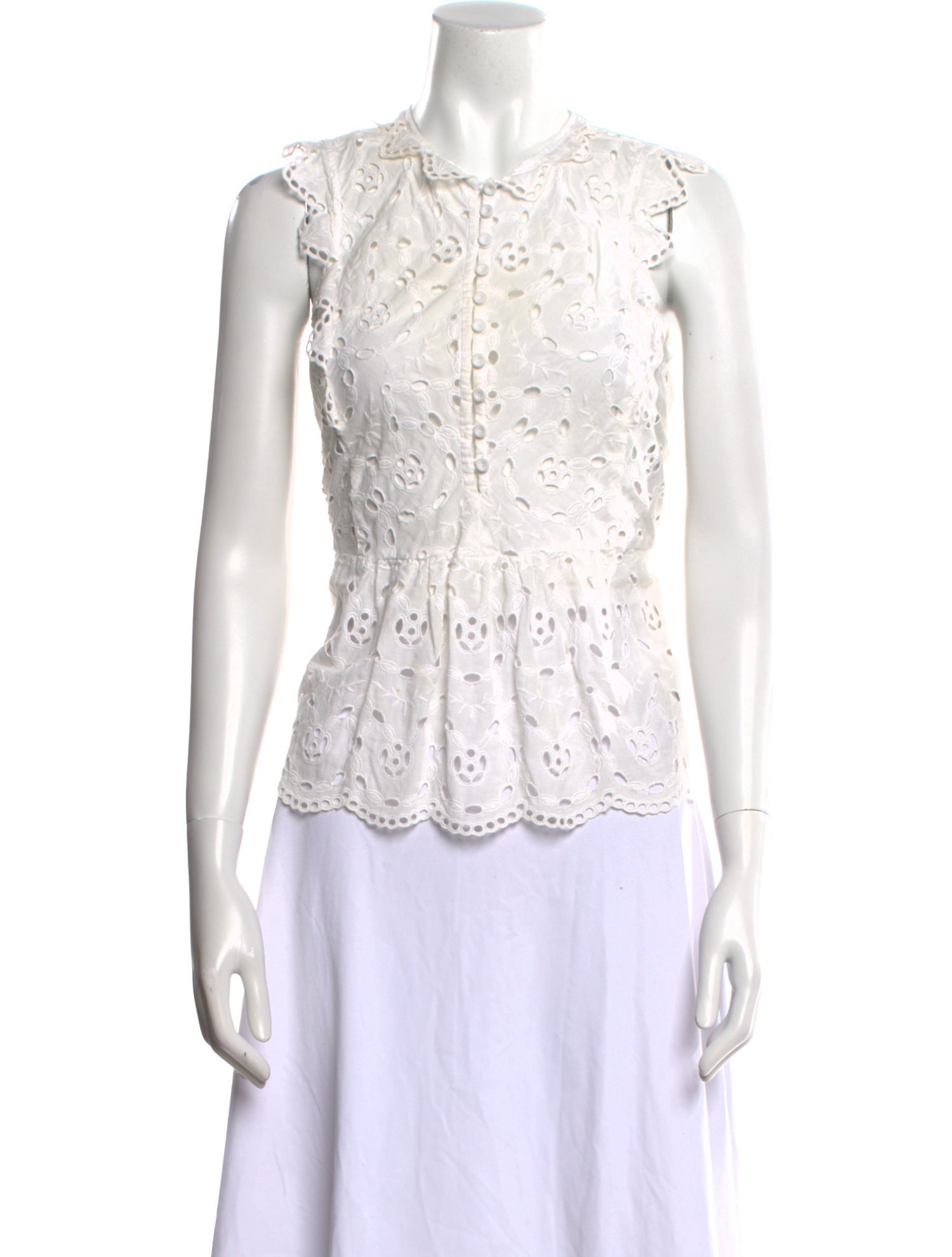 Rebecca Taylor Lace Pattern Crew Neck Blouse w/ Tags