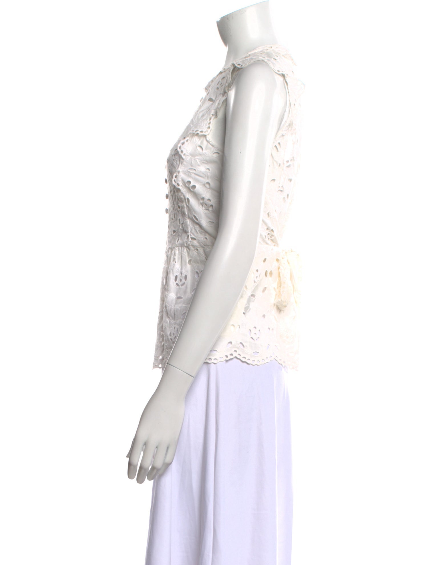 Rebecca Taylor Lace Pattern Crew Neck Blouse w/ Tags